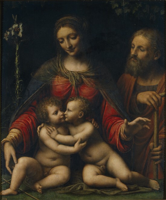 The Holy Family with John the Baptist a Bernardino Luini