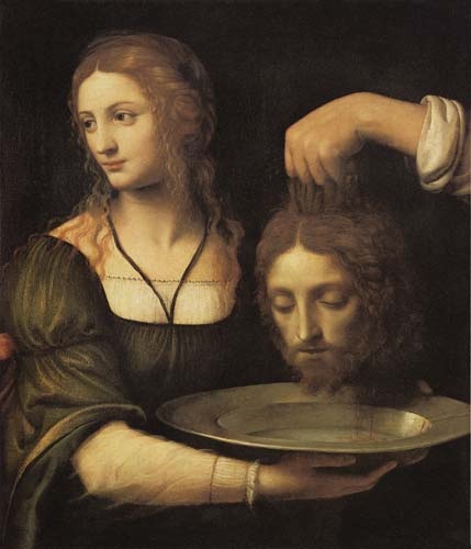 Salome receives the head of Johannes of the Täufers. a Bernardino Luini