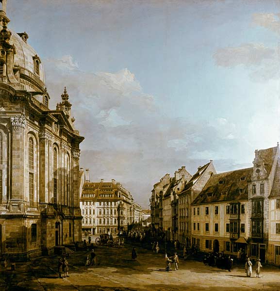 Dresden, Frauenkirche a Bernardo Bellotto