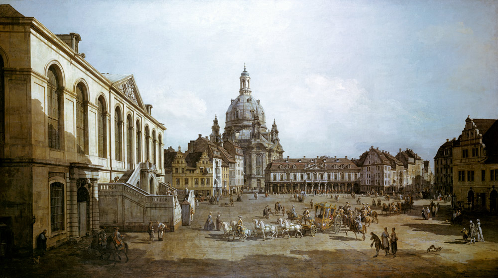 The new market to Dresden, seen by the Jüdenhofe a Bernardo Bellotto