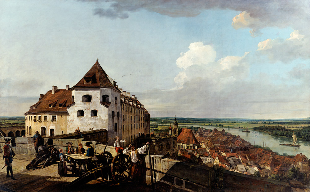 Die  Festung Sonnenstein und Pirna vom Hohen Berg a Bernardo Bellotto