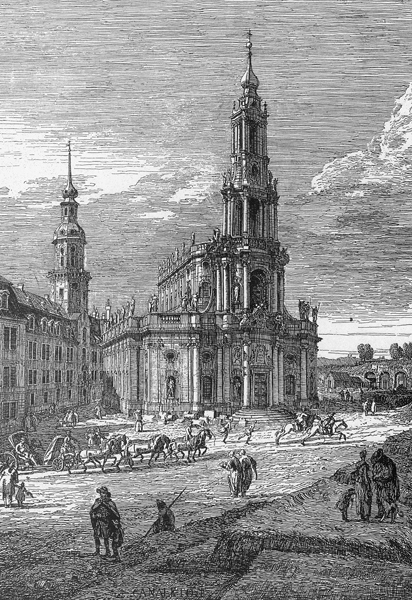 Dresden, Hofkirche / Rad.v.Bellotto a Bernardo Bellotto