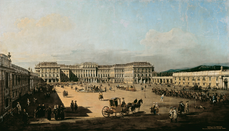 Schloss Schonbrunn a Bernardo Bellotto