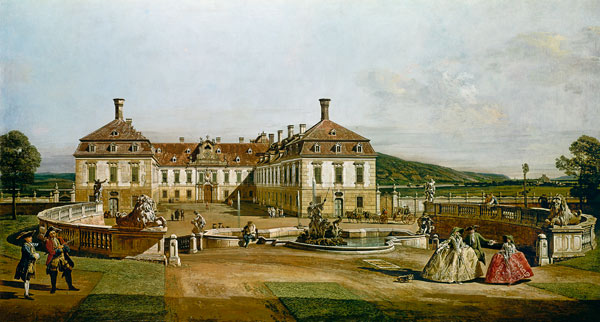 Das kaiserliche Lustschloss Schlosshof, Hofseite a Bernardo Bellotto