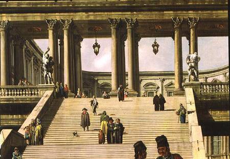 Ideal Landscape with Palace Steps a Bernardo Bellotto