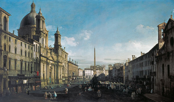Piazza Navona a Roma a Bernardo Bellotto