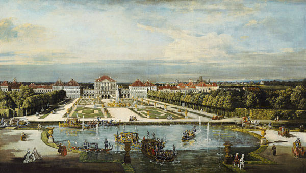 Nymph castle from the park side closed a Bernardo Bellotto