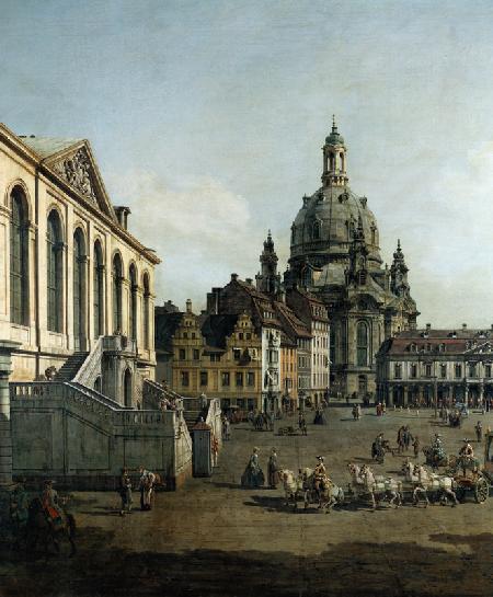 The Neumarkt in Dresden view from Jüdenhofe (part)