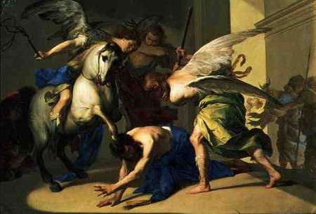 The Expulsion of Heliodorus from the Temple a Bernardo Cavallino