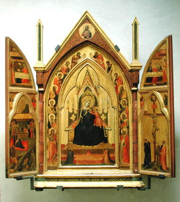 Madonna and Child with Saints (tempera on panel) a Bernardo Daddi