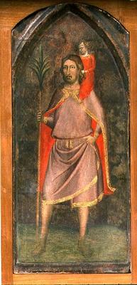 St. Christopher (tempera on panel) a Bernardo Daddi