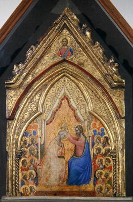 The Coronation of the Virgin (tempera on panel) a Bernardo Daddi