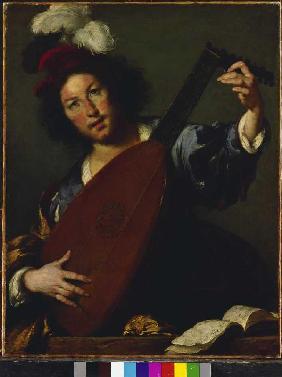 A lute player