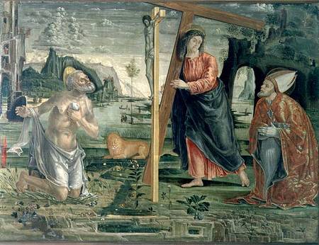 Christ carrying the Cross with St. Augustine and St. Jerome a Bernardo Parentino