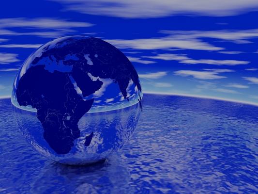 Globus Afrika Europa Asien Render a Bernhard Lelle