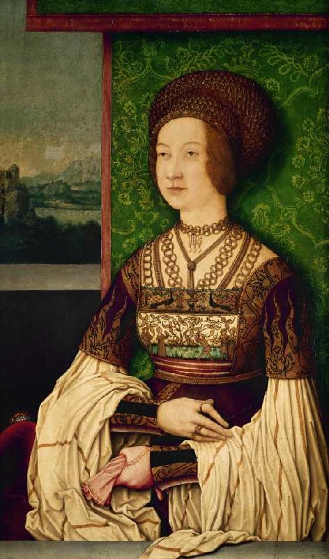 Bianca Maria Sforza, zweite Frau Kaiser Maximilians I a Bernhard Strigel