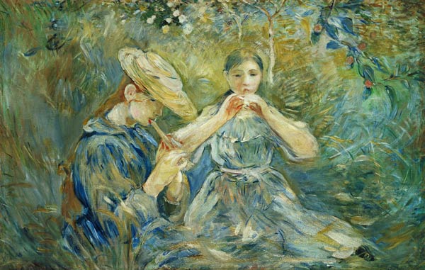 The flute concert in the garden a Berthe Morisot