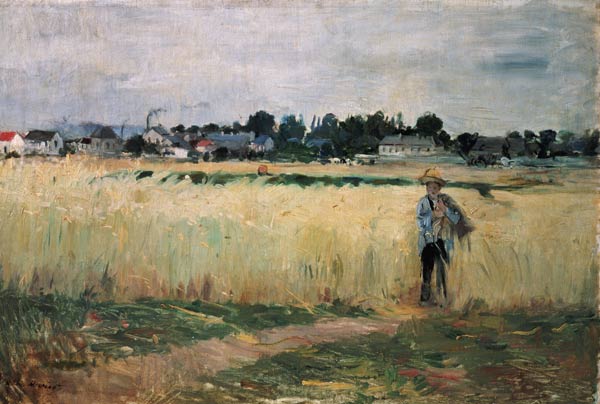 In the Wheatfield at Gennevilliers a Berthe Morisot