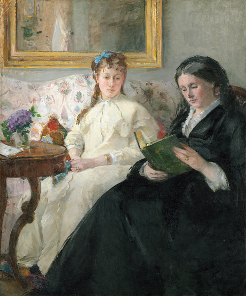 Portrait of the Artist's Mother and Sister a Berthe Morisot