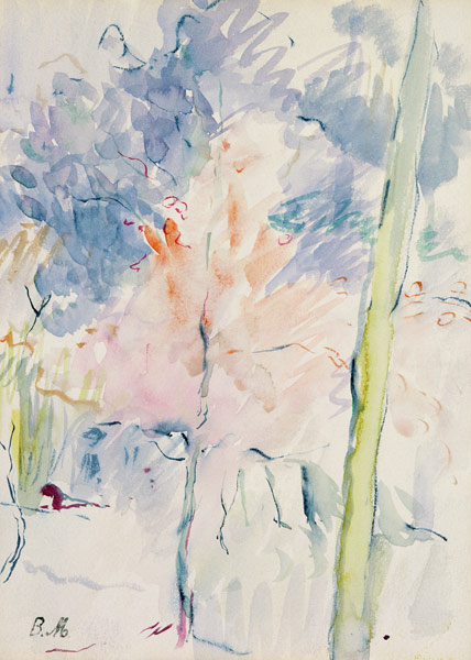 Albero rosso in un bosco a Berthe Morisot