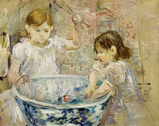 Bambini che giovano a Berthe Morisot