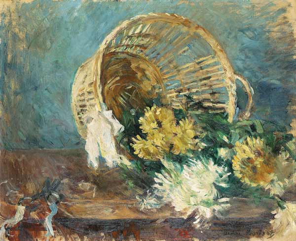 Chrysanthemen oder der umgefallene Korb a Berthe Morisot