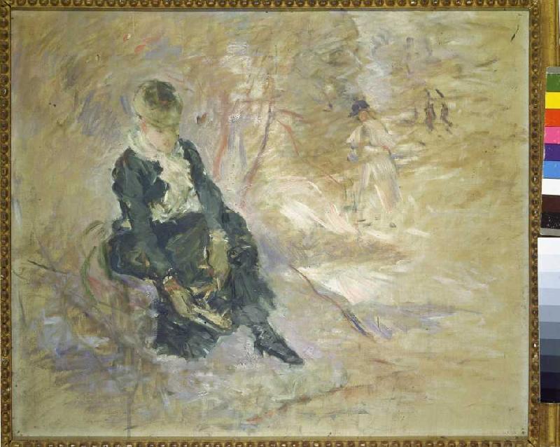 Young woman at the skate attracting a Berthe Morisot