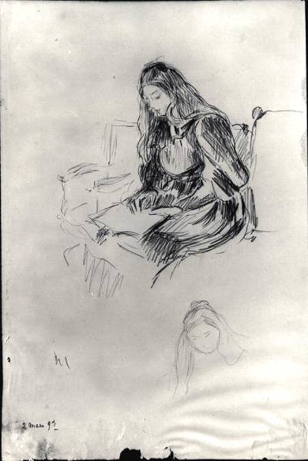 Julie Manet (1878-1966) reading a Berthe Morisot