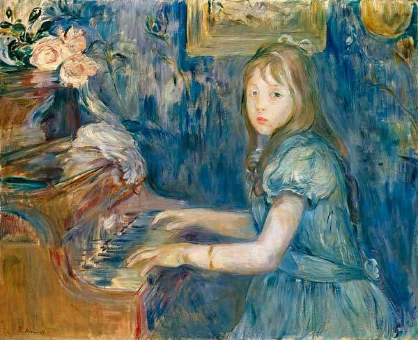 Lucie Leon at the Piano a Berthe Morisot