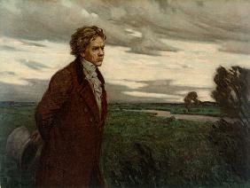 Beethoven on a Walk , Oil Print