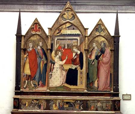 Annunciation with Saints a Bicci  di Lorenzo