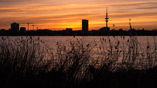 Alster Sonnenuntergang (Hamburg) a Birge George