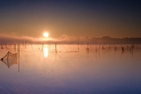 Sunrise over the lake