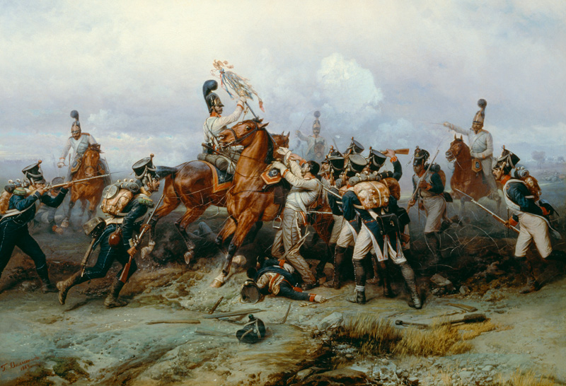 Heldentat des russischen Reiterregiments in der Schlacht bei Austerlitz a Bogdan Pawlowitsch Willewalde