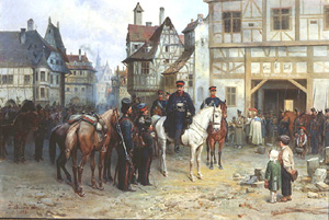 General Blücher mit den Kosaken in Bautzen a Bogdan Willewalde