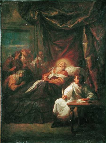 The Death of St. Ambrose a Bon de Boulogne