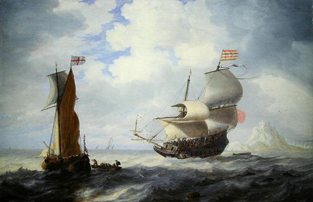 A Marine (oil on canvas) a Bonaventura Peeters