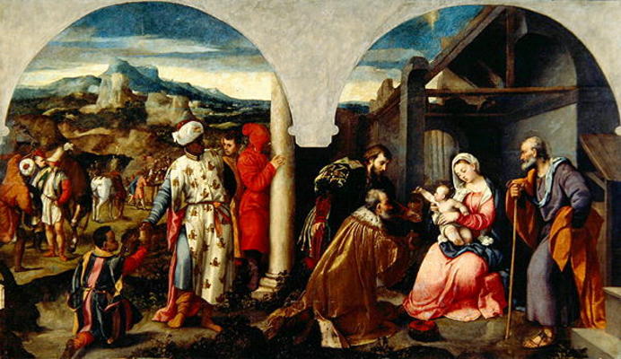 Adoration of the Magi (oil on canvas) a Bonifacio  Veronese