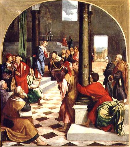 Christ Among the Doctors a Bonifacio  Veronese