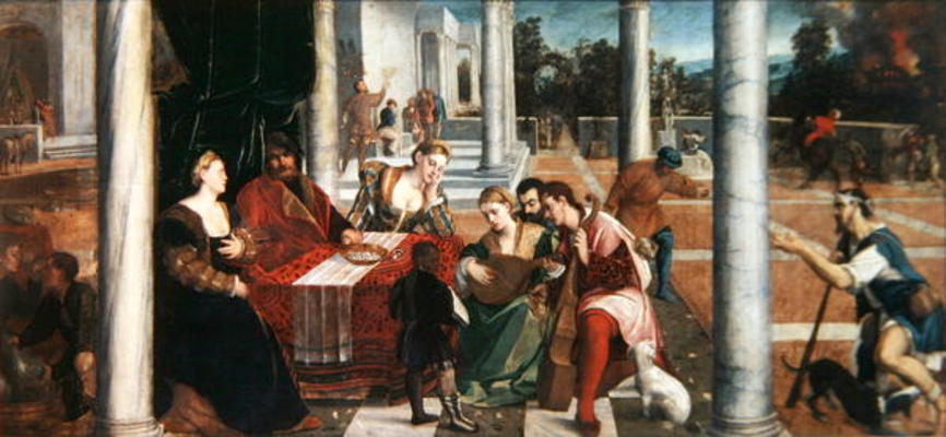 Lazarus the Beggar, c.1543-45 (oil on canvas) a Bonifacio  Veronese