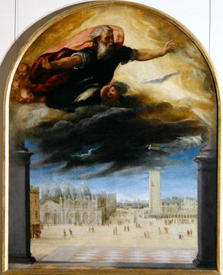 The Eternal Father and Saint Mark's Square, c.1543 (oil on canvas) a Bonifacio  Veronese