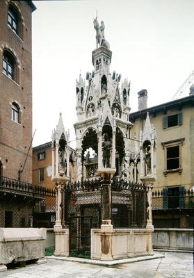 Funerary monument of Cansignorio Della Scala (1340-75) (photo) a Bonino da Campione