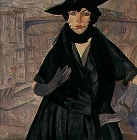 Lady in black. a Boris Dimitrijew. Grigorjew