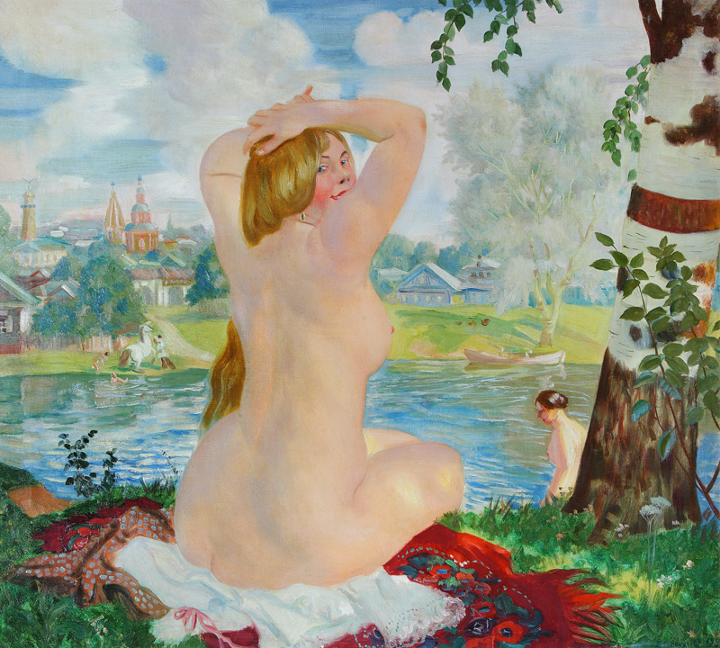 A Bather a Boris Michailowitsch Kustodiew