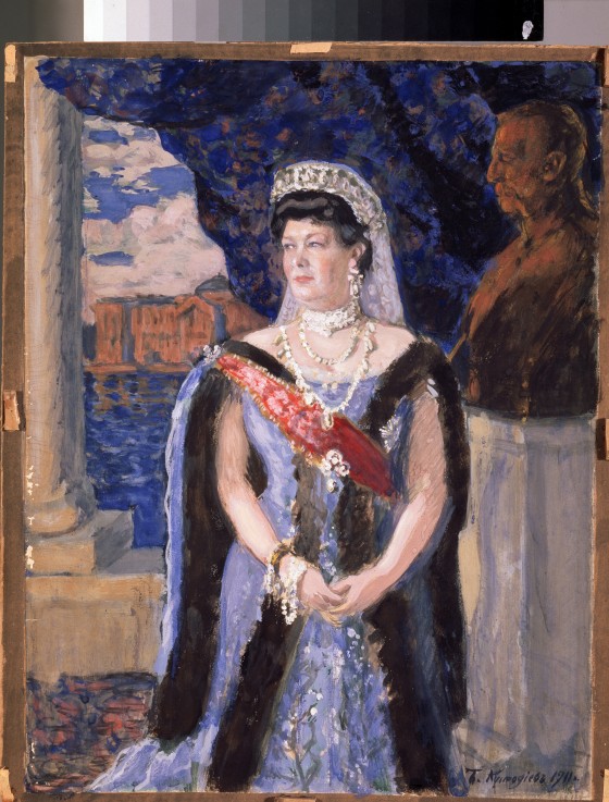 Portrait of the Grand Duchess Maria Pavlovna (1854-1920) a Boris Michailowitsch Kustodiew