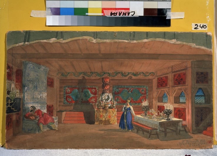 Stage design for the opera The Tsar's Bride by N. Rimsky-Korsakov a Boris Michailowitsch Kustodiew