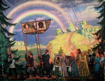 Easter Procession a Boris Michailowitsch Kustodiew