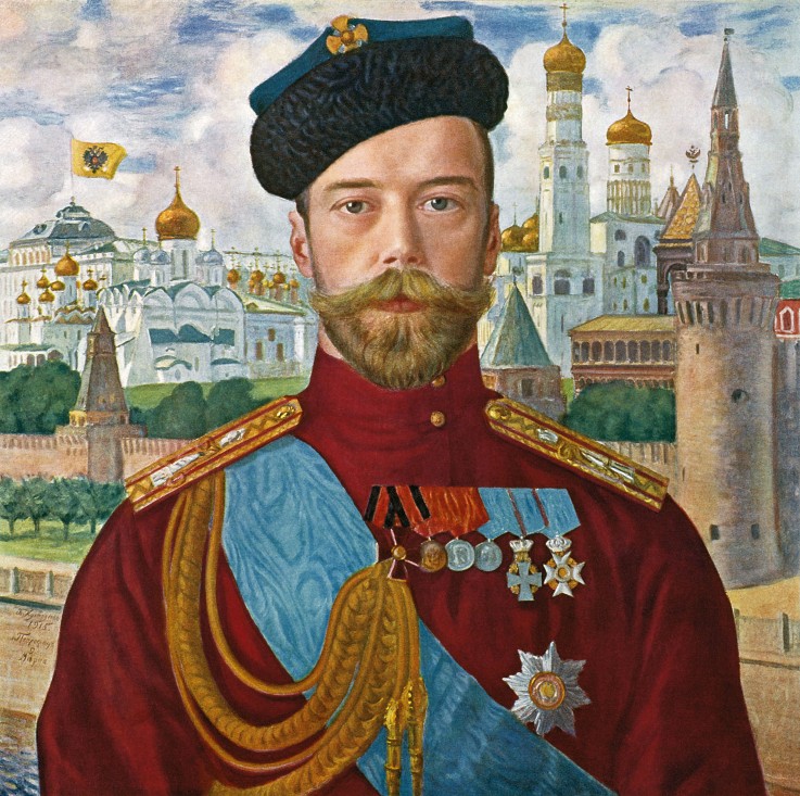 Portrait of Emperor Nicholas II (1868-1918) a Boris Michailowitsch Kustodiew