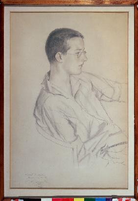 Portrait of the composer Dmitri Shostakovitch (1906-1975)