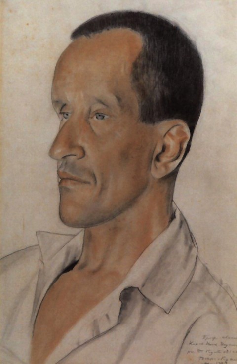 Portrait of the pianist Konstantin Igumnov (1873-1948) a Boris Michailowitsch Kustodiew